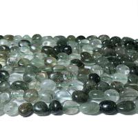 Green Hair Stone Beads, DIY, 6x8mm, Sold Per 14.96 Inch Strand