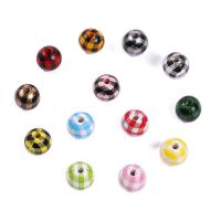 Perles en bois, Rond, Impression, DIY, plus de couleurs à choisir, 16mm, 100PC/sac, Vendu par sac