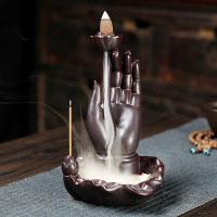 Backflow Incense Burner, Porcelain, handmade, for home and office & durable & multifunctional, more colors for choice, 110x120x170mm, Sold By PC