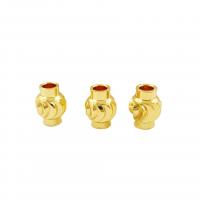 Grânulos de jóias de latão, cobre, banhado, dourado, 5x4mm, vendido por PC