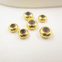 Brass Positioning Bead, plated, golden, Sold By PC