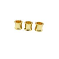 Brass Tube Beads plated DIY golden Sold By PC