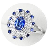 Vještački dijamant Ring Finger, Mesing, za žene & s Rhinestone, više boja za izbor, 17mm, Prodano By PC