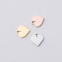Stainless Steel Heart Pendants, 304 Stainless Steel, Vacuum Ion Plating, DIY, more colors for choice, 11x10mm, Sold By PC