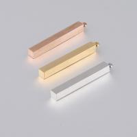 Stainless Steel Pendants, 304 Stainless Steel, Rectangle, Vacuum Ion Plating, DIY, more colors for choice, 44x5mm, Sold By PC