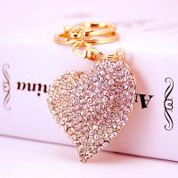 Zinc Alloy Key Clasp Heart high quality plated fashion jewelry & Unisex & enamel white Sold By PC