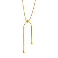 Titanium Steel Necklace, real gold plated, fashion jewelry & for woman, golden, Length:60.2 cm, Sold By PC