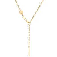 Collar de Acero Titanio, Partículas de acero, con 2.05 extender cadena, chapado en oro real, Joyería & para mujer, dorado, 51mm, longitud:41.9 cm, Vendido por UD