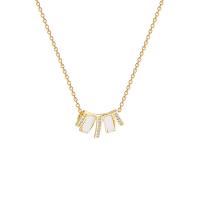 Titanstahl Halskette, mit Acryl, mit Verlängerungskettchen von 2.64, vergoldet, Modeschmuck & für Frau, goldfarben, 18mm, Länge:48.1 cm, verkauft von PC