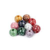 Drvene perle, Schima Superba, Krug, tiskanje, možete DIY, više boja za izbor, 16mm, Prodano By PC