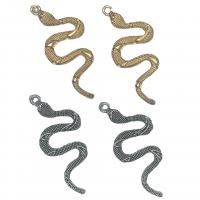 Tibetan Style Animal Pendants, Snake, plated, Unisex, more colors for choice, nickel, lead & cadmium free, 25x54mm, Approx 100PCs/Bag, Sold By Bag