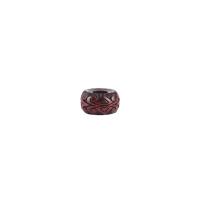 Black Sandalwood Large Hole Bead with Red Sandalwood Willow Round Carved DIY Approx 5mm Sold By PC