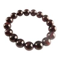 Natural Garnet Bracelet, Round, Unisex & different size for choice, Hole:Approx 5mm, Sold Per 7.87 Inch Strand