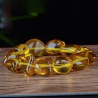 Beeswax Bracelet, Nuggets, polished, Unisex, yellow, Sold Per 7.09 Inch Strand