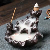 Backflow Incense Burner, Porcelain, handmade, for home and office & durable & multifunctional, 100x120x70mm, Sold By PC