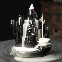 Backflow Incense Burner, Porcelain, handmade, for home and office & durable & multifunctional, 110x80x120mm, Sold By PC