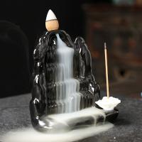 Backflow Incense Burner, Porcelain, handmade, for home and office & durable & multifunctional, 110x70x115mm, Sold By PC