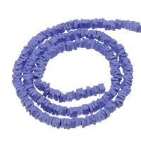 Polimero-Clay-Beads, argilla polimero, Quadrato, DIY, nessuno, 4mm, Venduto per 38 cm filo