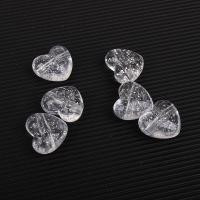 Transparent Acrylic Beads Heart injection moulding clear Sold By Bag