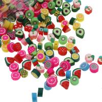 Polymer Ton Perlen , ObstFrucht, DIY, gemischte Farben, 8x8x8mm, 1000PCs/Tasche, verkauft von Tasche