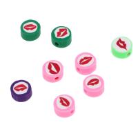 Polymer Clay Beads, Round, DIY, more colors for choice, 9x9x4mm, 1000PCs/Bag, Sold By Bag
