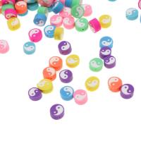 Polymer Ton Perlen , rund, Tai Ji & DIY, keine, 8x8x5mm, 1000PCs/Tasche, verkauft von Tasche