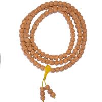 108 Mala Perlen, Rudraksha, poliert, Folk-Stil & für Frau, gelb, 10mm, ca. 108PCs/Strang, verkauft von Strang