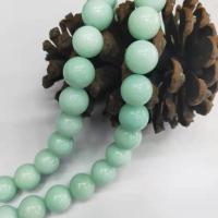 Blue Chalcedony Beads, Round, polished, DIY & different size for choice, turquoise blue, Sold By Strand
