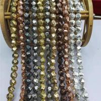 Natural Lava Beads, Round, plated, Star Cut Faceted & DIY, more colors for choice, 8mm, Approx 46PCs/Strand, Sold By Strand
