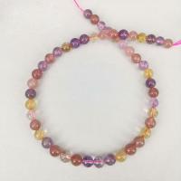 Natural Quartz Jewelry Beads Super-7 Round polished DIY mixed colors Sold Per Approx 14.96 Inch Strand