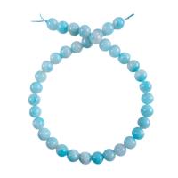 Perles amazonite, Rond, poli, DIY & normes différentes pour le choix, bleu, Vendu par Environ 15.35 pouce brin