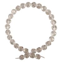 Perles de Quartz clair naturel, Rond, Surface de coupe de l'étoile & DIY & normes différentes pour le choix, blanc, Vendu par Environ 15.35 pouce brin