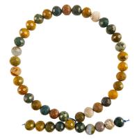 Ocean Agate Beads, Round, DIY & different size for choice & faceted, mixed colors, Sold Per Approx 15.35 Inch Strand