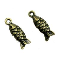 Zinc Alloy Animal Pendants Fish plated fashion jewelry nickel lead & cadmium free Sold By PC