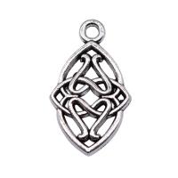 Tibetan Style Pendants, silver color plated, fashion jewelry, silver color, nickel, lead & cadmium free, 25x14mm, Sold By PC