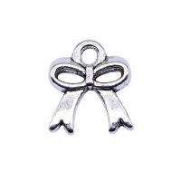 Tibetan Style Pendants, Bowknot, plated, fashion jewelry, more colors for choice, nickel, lead & cadmium free, 11x9mm, Sold By PC