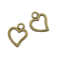 Tibetan Style Heart Pendants, plated, fashion jewelry, more colors for choice, nickel, lead & cadmium free, 10x8mm, Sold By PC