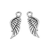 Wing Shaped Tibetan Style Pendants, plated, fashion jewelry, more colors for choice, nickel, lead & cadmium free, 21x8mm, Sold By PC