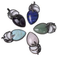 Gemstone Pendants Jewelry with Zinc Alloy plated DIY Sold By PC