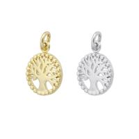 Brass Jewelry Pendants Tree plated hollow Approx 3mm Sold By PC
