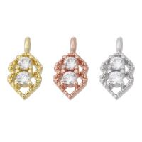 Cubic Zirconia Micro Pave Brass Pendant plated micro pave cubic zirconia & hollow Approx 2mm Sold By PC