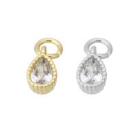 Cubic Zirconia Micro Pave Brass Pendant Teardrop plated micro pave cubic zirconia Approx 3mm Sold By PC