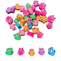 Mobile Phone DIY Decoration Polymer Clay Owl mixed colors 10-30mm Sold By Bag