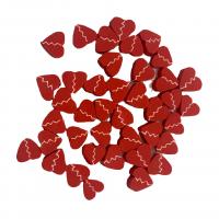 Polymer Clay Beads, Heart, DIY, red, 5-20mm, 100PCs/Bag, Sold By Bag