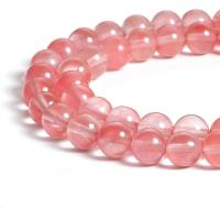 Cherry Quartz Beads, Round, polished, DIY, red, Sold Per 38 cm Strand