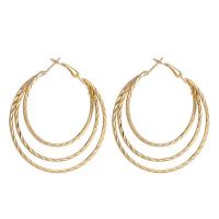 Zinc Alloy Hoop Earring plated multilayer & for woman 48mm Sold By PC