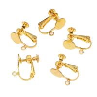 Brass Clip On Earring Finding, more colors for choice, 16x13x4mm, 500PCs/Bag, Sold By Bag