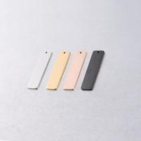 Stainless Steel Tag Charm, 304 Stainless Steel, Rectangle, Vacuum Ion Plating, fashion jewelry & DIY, more colors for choice, 40x10mm, Sold By PC