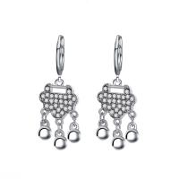 Huggie Hoop Drop Earring Zinc Alloy fashion jewelry & for woman original color Sold By Pair