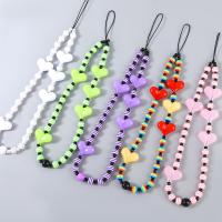 Mobile Phone Lanyard, Resin, fashion jewelry & for woman, more colors for choice, Length:14.96 Inch, Sold By PC